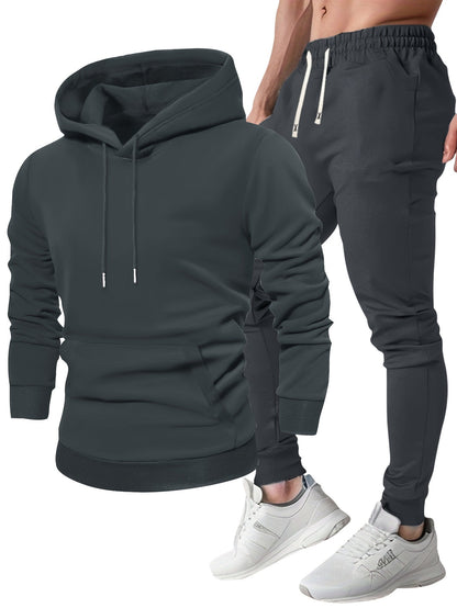 Heren Sportset met Hoodie en Joggingbroek voor Comfort en Bewegingsvrijheid 8