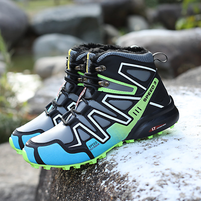 Heren Wandelschoenen met Antislip Zool en Warm Pluche Voering 0