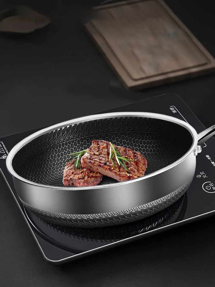 Hoogwaardige Roestvrijstalen Braadpan met Ergonomische Handgreep en Inductie Compatibiliteit 2