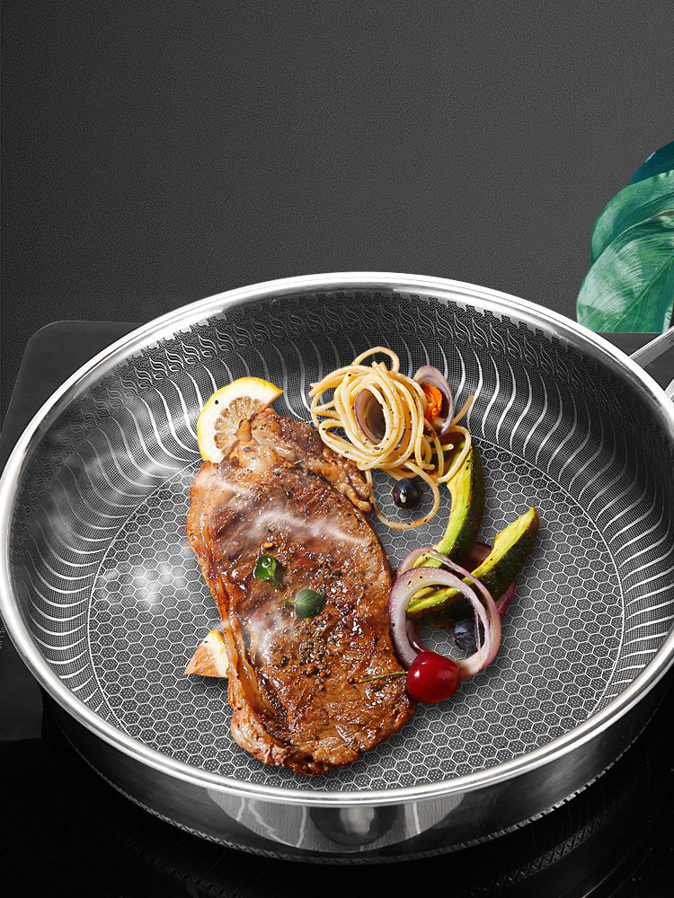 Hoogwaardige Roestvrijstalen Braadpan met Ergonomische Handgreep en Inductie Compatibiliteit 3
