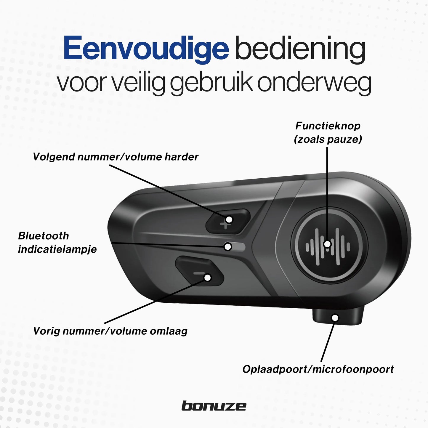 Bonuze L1 Pro Motorhelm Headset - Bonuze