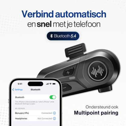 Bonuze L1 Pro Motorhelm Headset - Bonuze