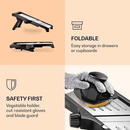 Mandoline met Verstelbare Dikte-instellingen en Snijbestendige Handschoenen voor Veilig Snijden 8