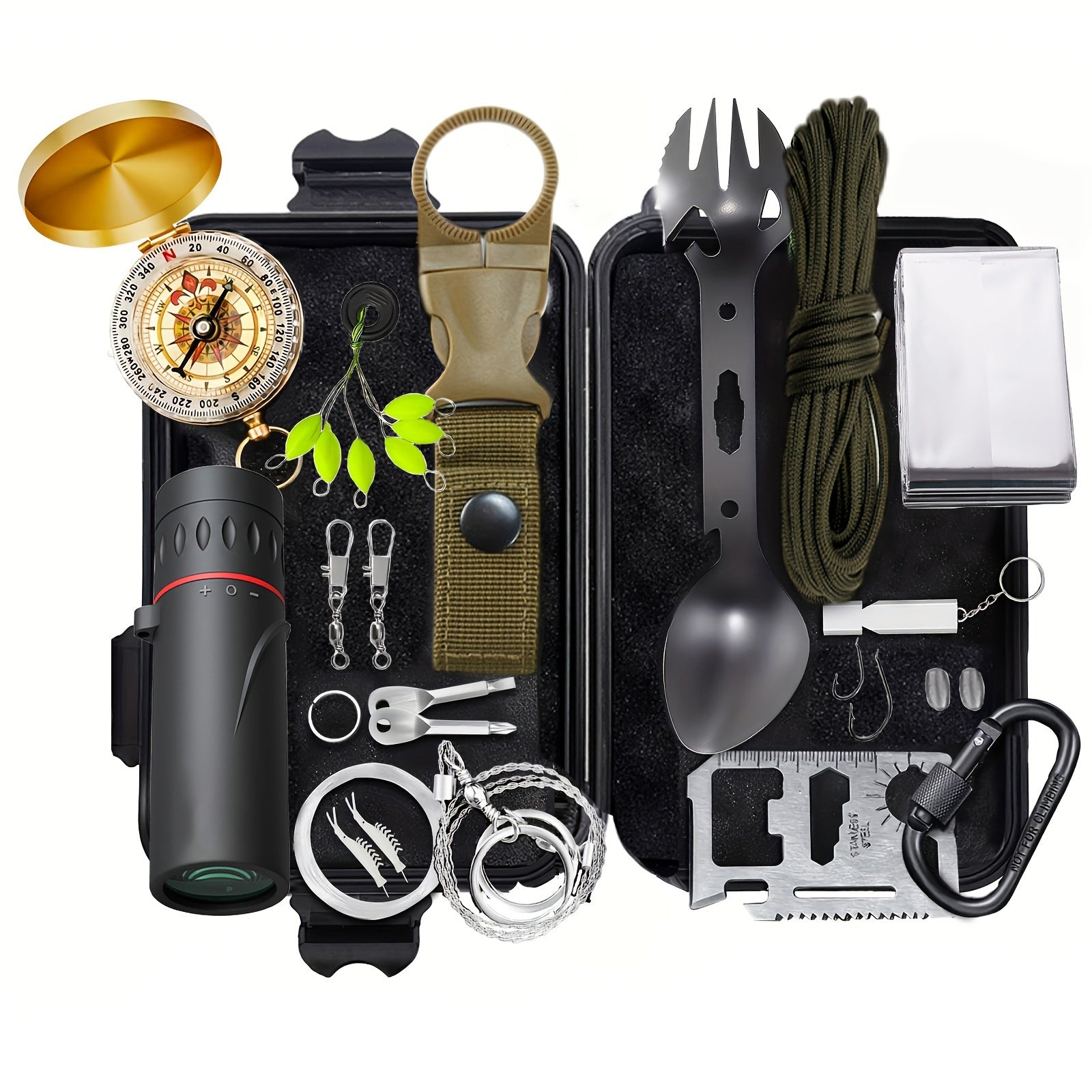 Outdoor Overlevingskit met Essentiële Tools voor Kamperen en Hiking 0