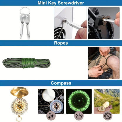 Outdoor Overlevingskit met Essentiële Tools voor Kamperen en Hiking 3