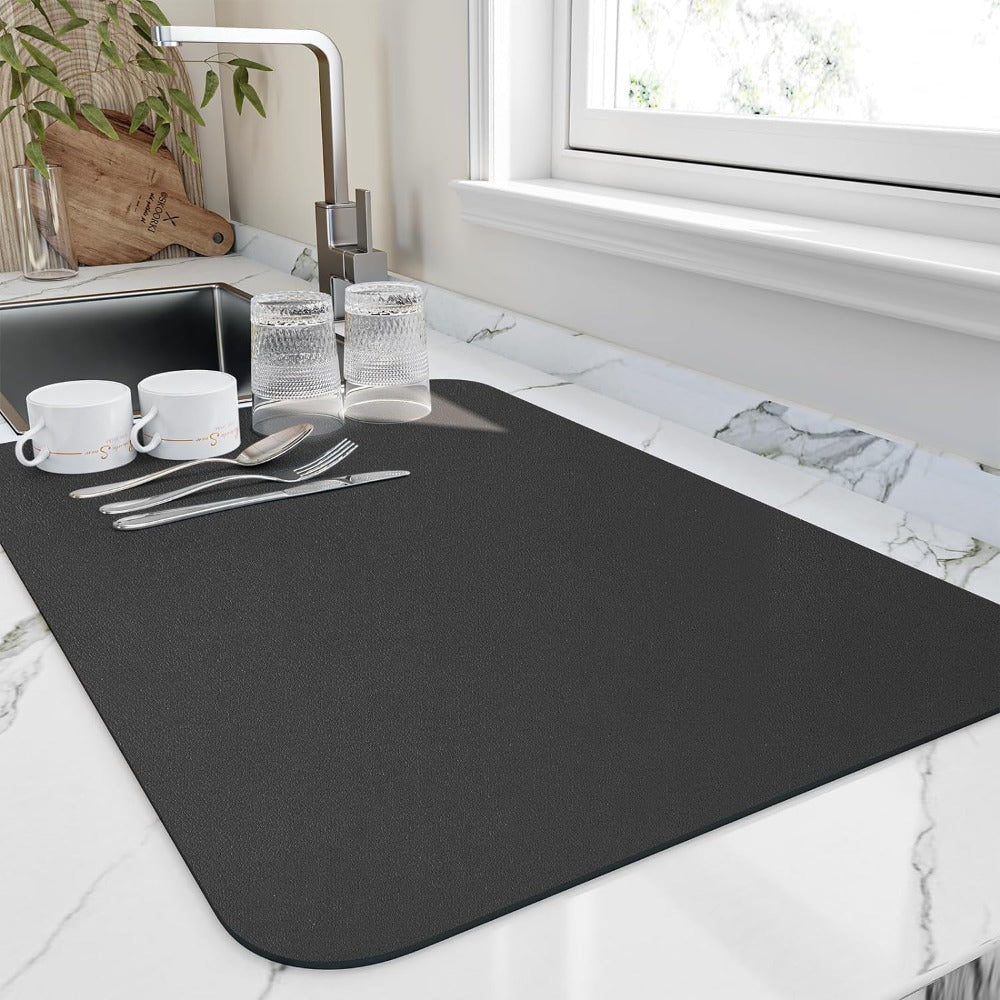 Sneldrogende Afwasmat van Super Absorberend Diatomiet voor Keuken met 10 Minuten Droogtijd 0
