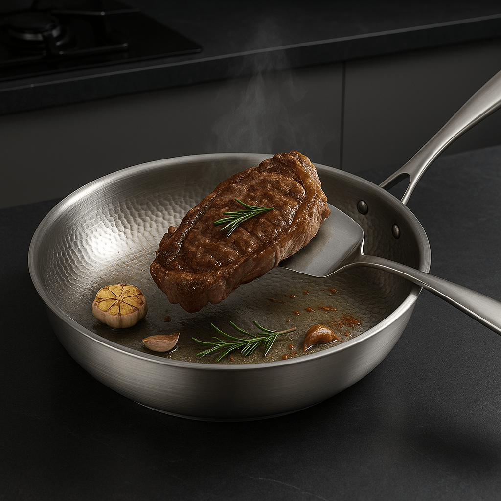 Titanium Koekenpan met Gelijkmatige Warmteverdeling en Hittebestendigheid tot 548°C 6