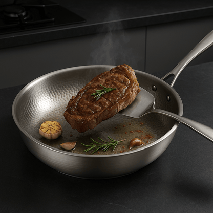 Titanium Koekenpan met Gelijkmatige Warmteverdeling en Hittebestendigheid tot 548°C 6