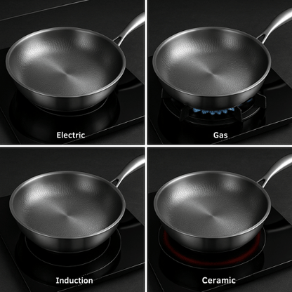 Titanium Koekenpan met Gelijkmatige Warmteverdeling en Hittebestendigheid tot 548°C 7