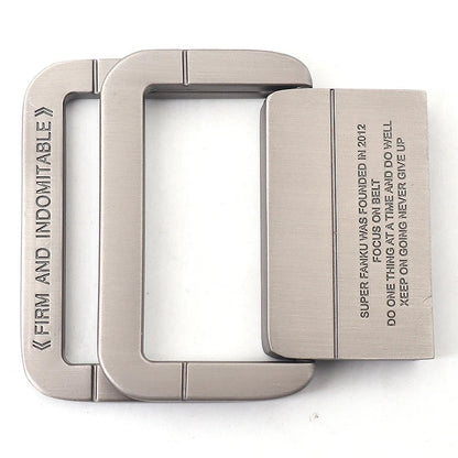 Unisex Canvas Riem met Dubbele Ring Gesp en Casual Gestreept Ontwerp 3