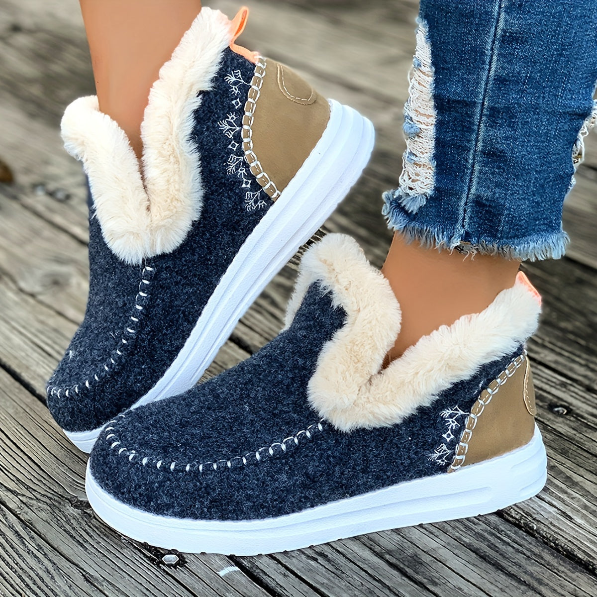 Warme Dames Pantoffels met Pluche Voering en Antislip Zool van Haren 1