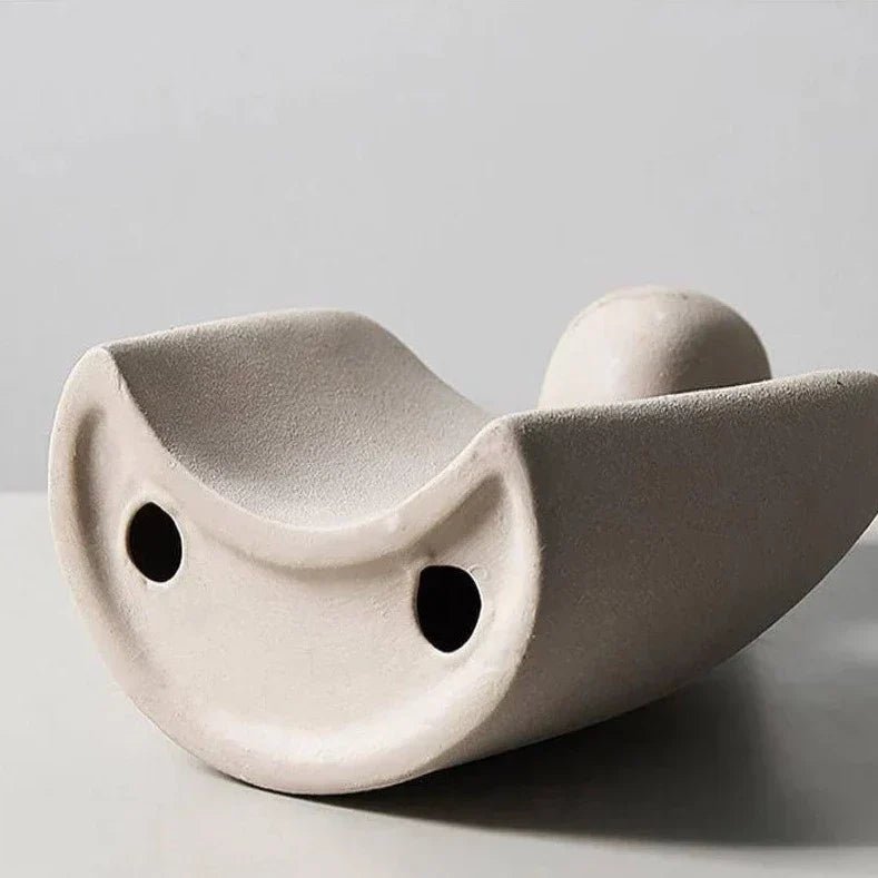 Abstracte Koppel Sculptuur Set van 2 Figuren voor Modern Minimalistisch Interieur
