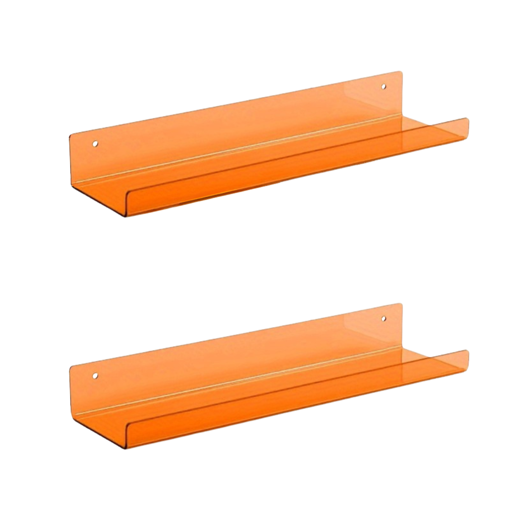Acryl Wandplank Set van 2 Transparant voor Decoratie en Opbergen