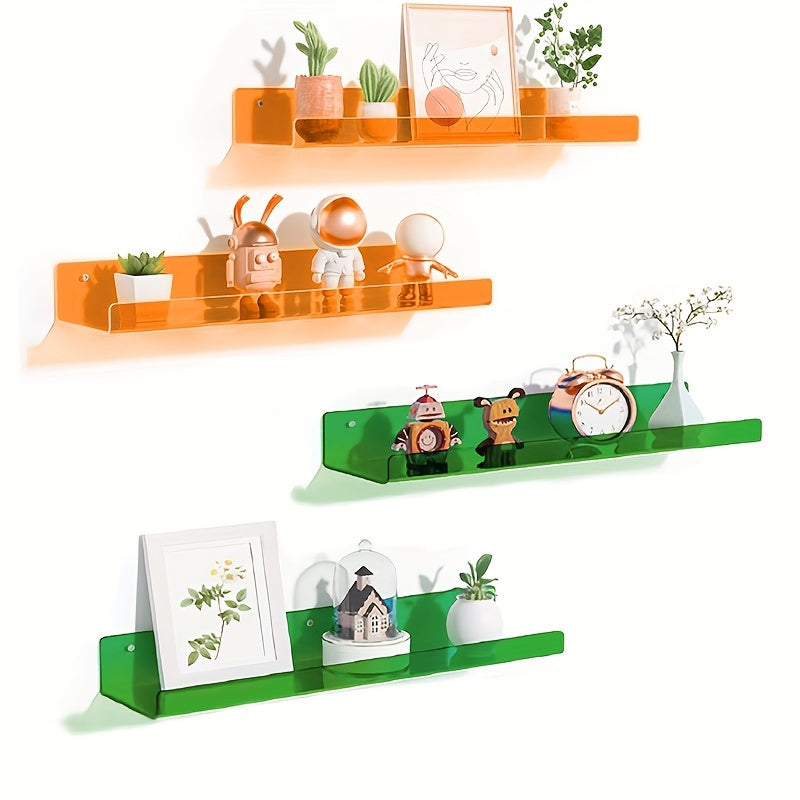 Acryl Wandplank Set van 2 Transparant voor Decoratie en Opbergen