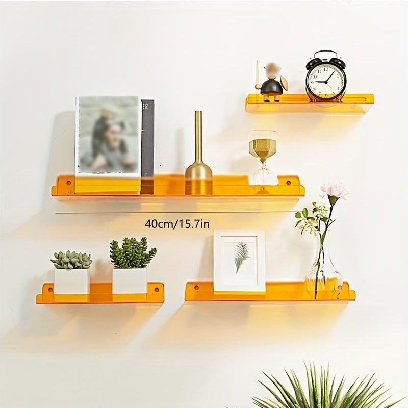 Acryl Wandplank Set van 2 Transparant voor Decoratie en Opbergen