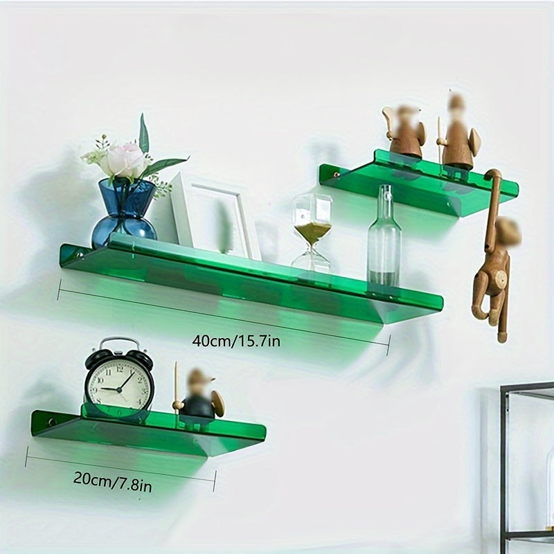 Acryl Wandplank Set van 2 Transparant voor Decoratie en Opbergen