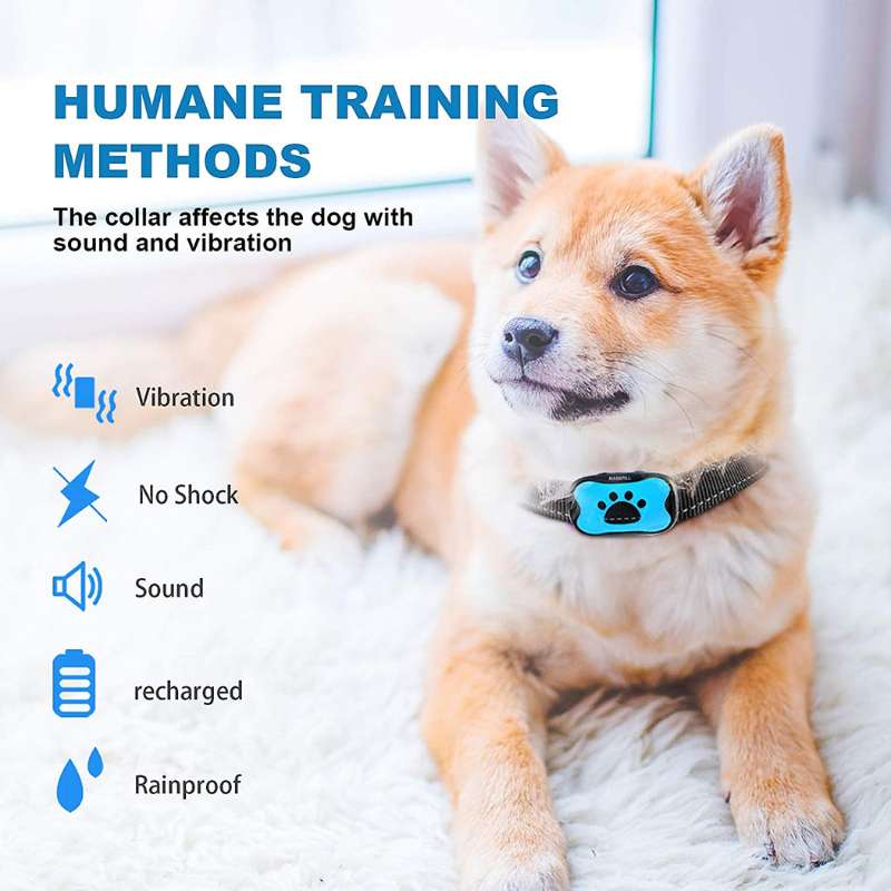 Anti-blaf Halsband voor Honden met Geluid en Vibratie Zonder Schok USB Oplaadbaar