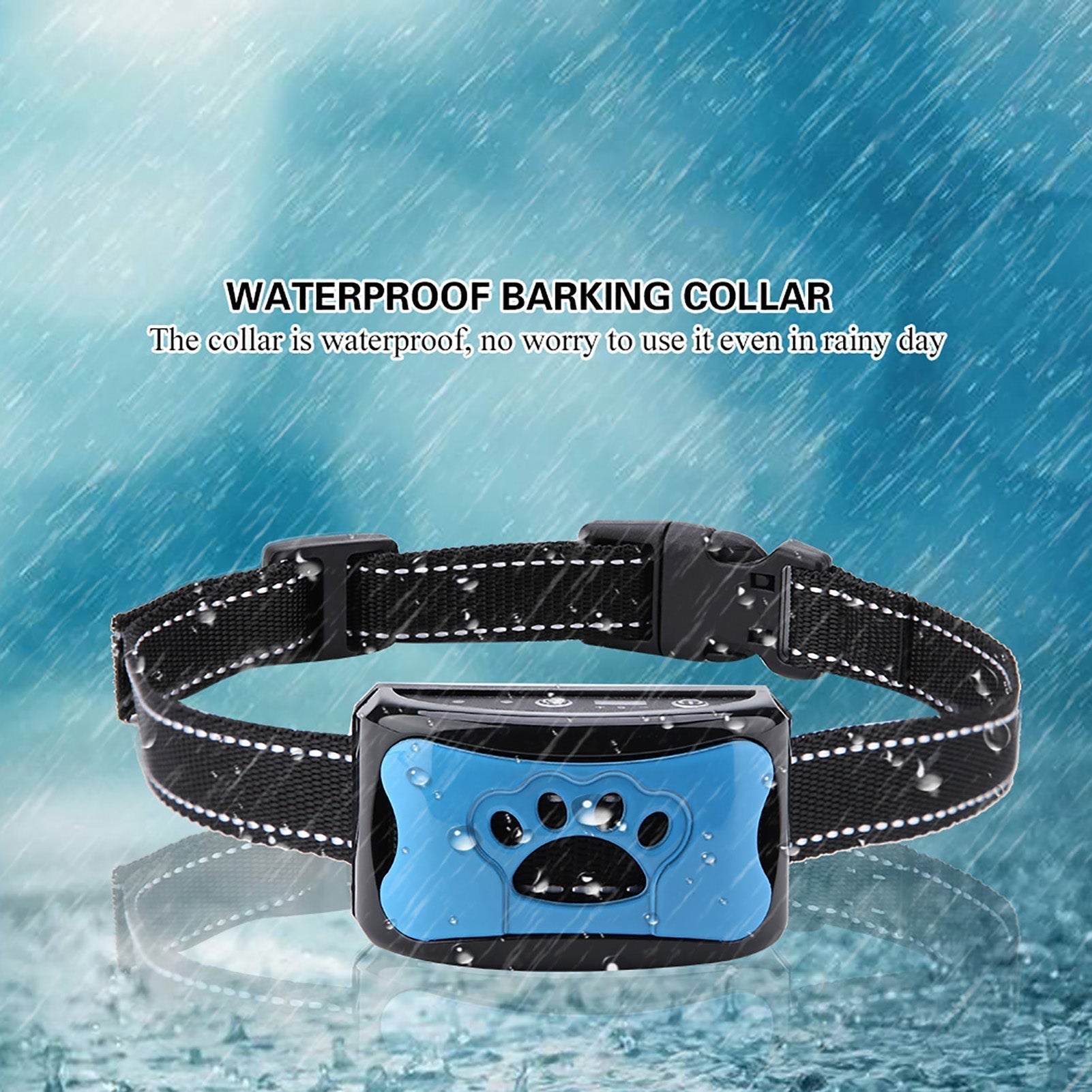 Anti-blaf Halsband voor Honden met Geluid en Vibratie Zonder Schok USB Oplaadbaar