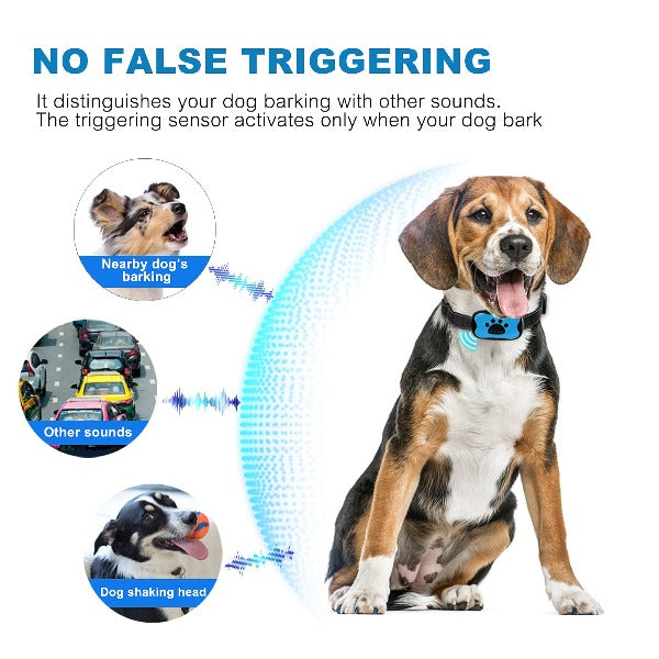 Anti-blaf Halsband voor Honden met Geluid en Vibratie Zonder Schok USB Oplaadbaar