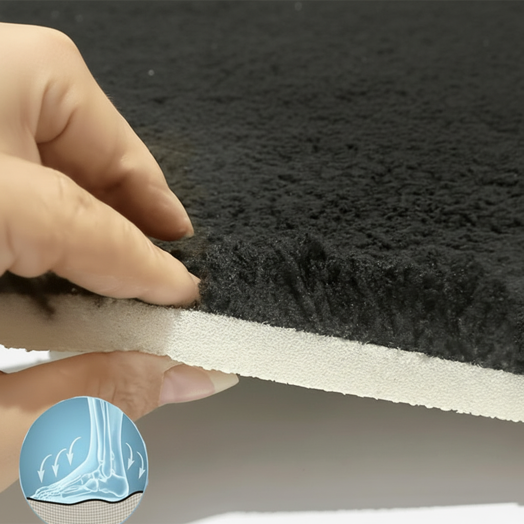 Badmat Antislip met Dikke Pluche Vloer en Snelabsorberende Onderkant