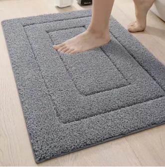 Badmat Antislip met Geometrisch Patroon en Absorberende Poolhoogte