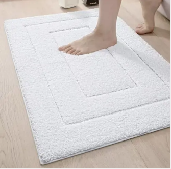 Badmat Antislip met Geometrisch Patroon en Absorberende Poolhoogte