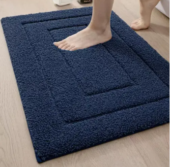 Badmat Antislip met Geometrisch Patroon en Absorberende Poolhoogte
