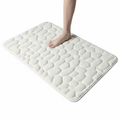 Badmat Antislip met Kiezelpatroon en Sneldrogende Absorptie