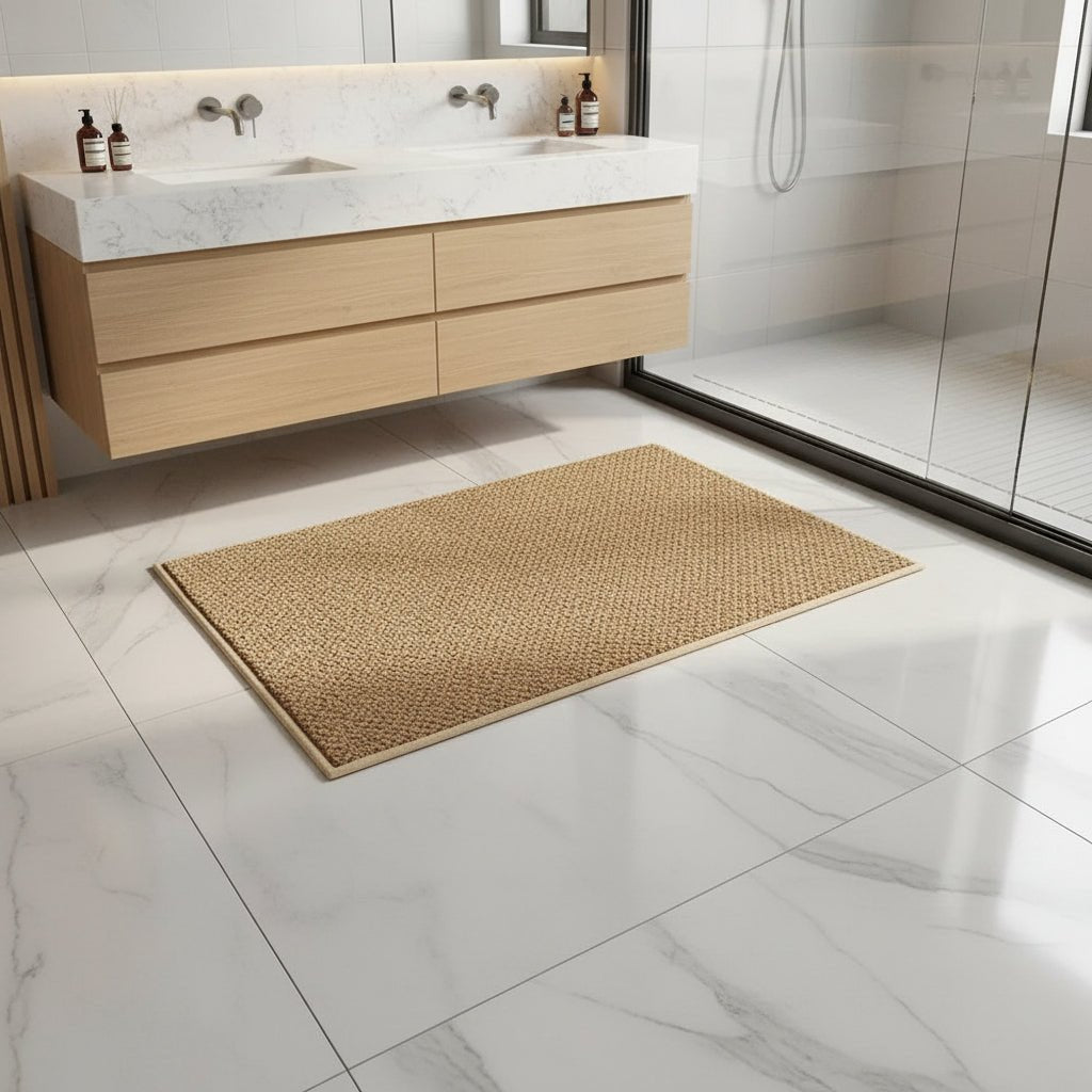 Badmat en Deurmat met Gevlochten Structuur Antislip Sneldrogend
