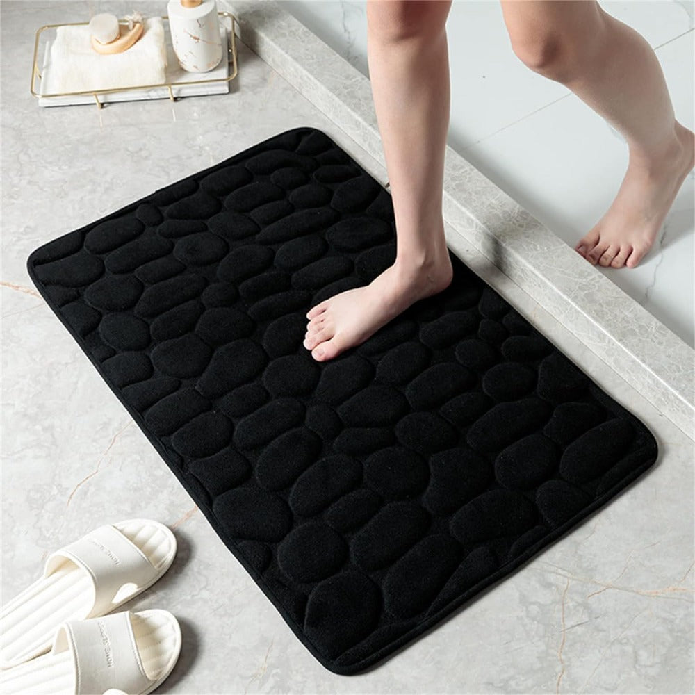 Badmat met Antislip Onderkant en Kiezelstenen Reliëfpatroon