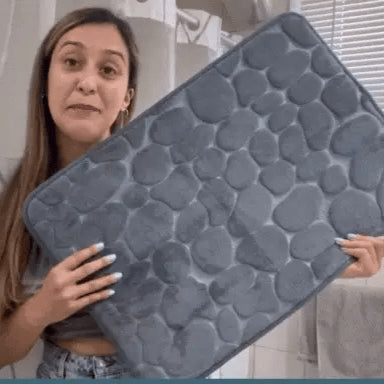 Badmat met Antislip Onderkant en Kiezelstenen Reliëfpatroon