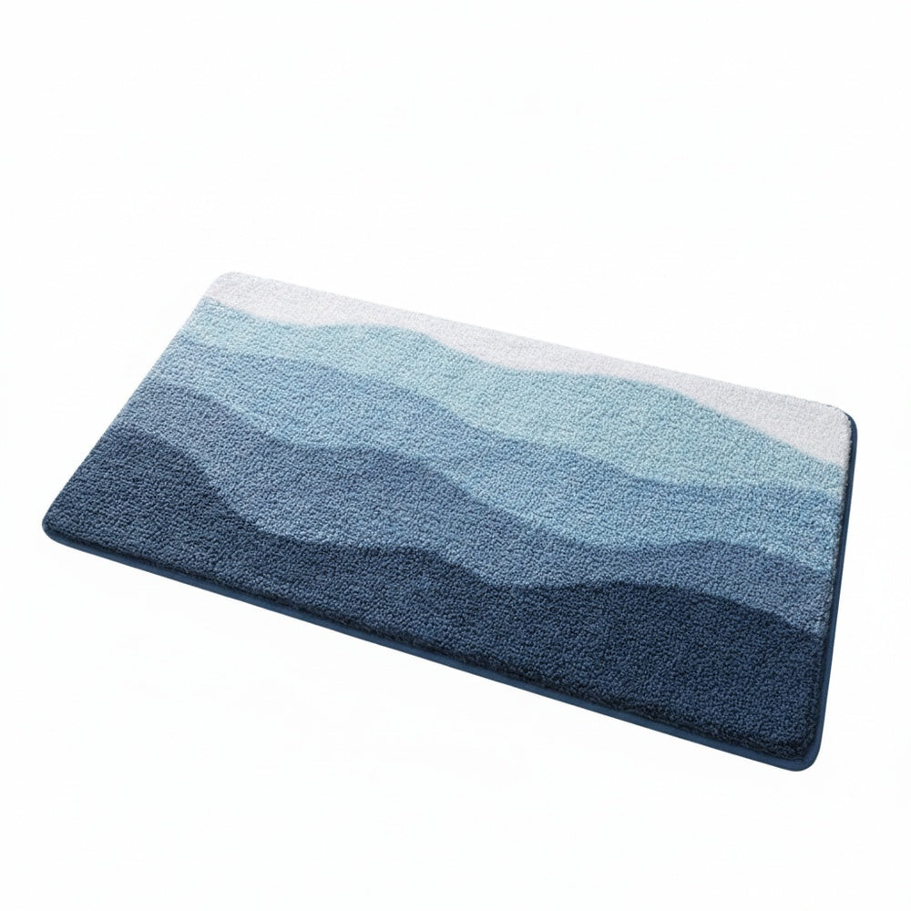 Badmat met Golfpatroon Antislip en Wasbaar voor Badkamer