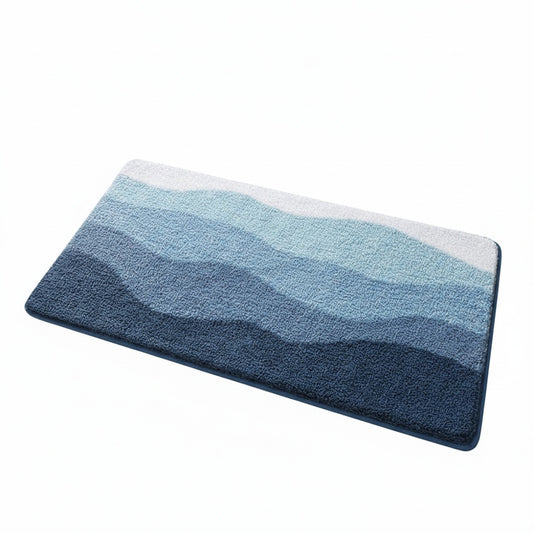 Badmat met Golfpatroon Antislip en Wasbaar voor Badkamer