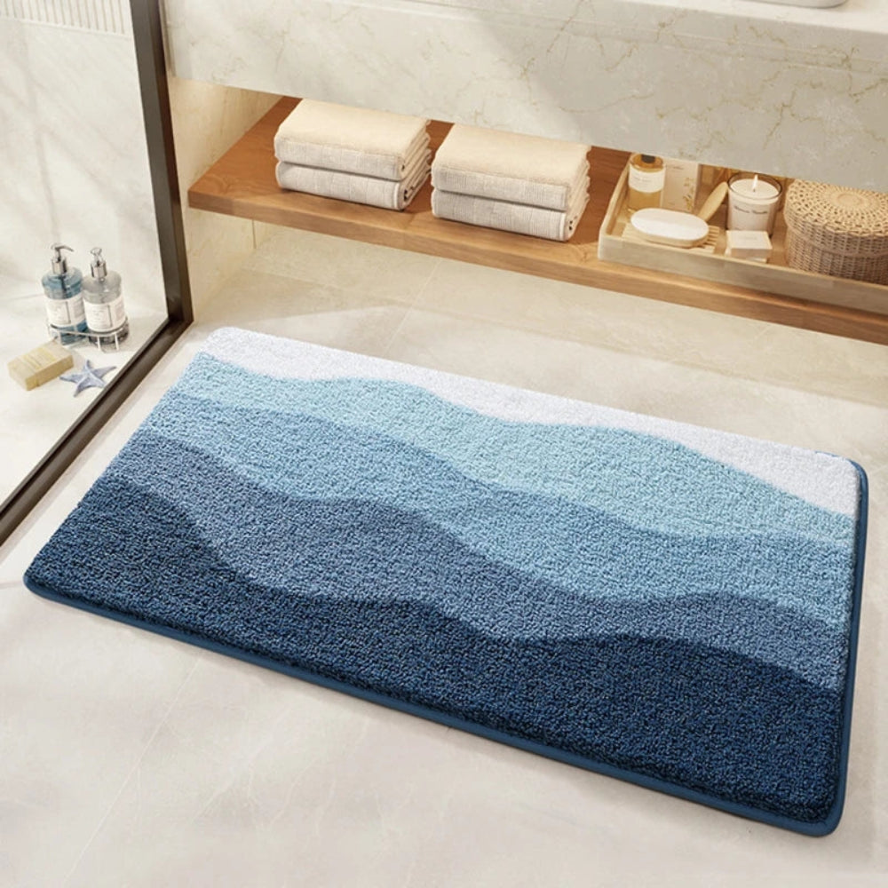 Badmat met Golfpatroon Antislip en Wasbaar voor Badkamer