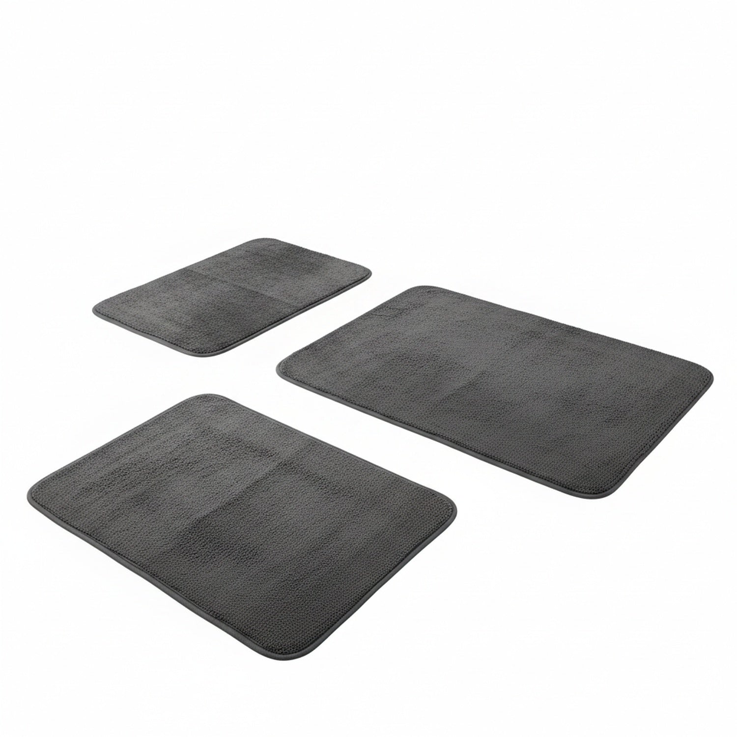 Badmattenset 3-delig met Anti-Slip Onderkant en U-Vormige Toiletmat