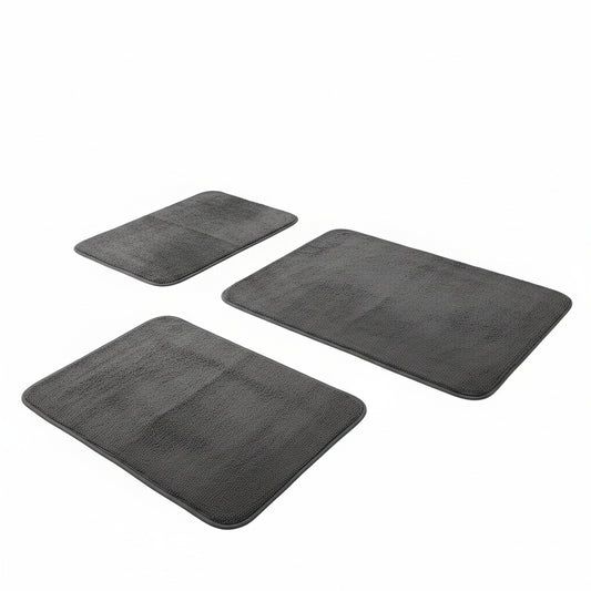 Badmattenset 3-delig met Anti-Slip Onderkant en U-Vormige Toiletmat