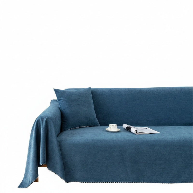 Bankhoes Antislip Beschermhoes voor Bank met Decoratieve Rand