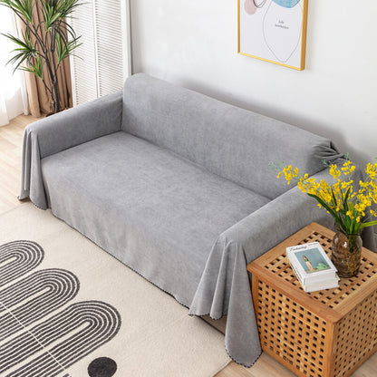 Bankhoes Antislip Beschermhoes voor Bank met Decoratieve Rand