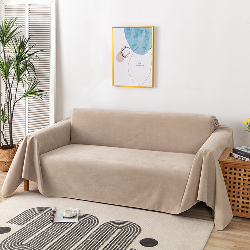 Bankhoes Antislip Beschermhoes voor Bank met Decoratieve Rand