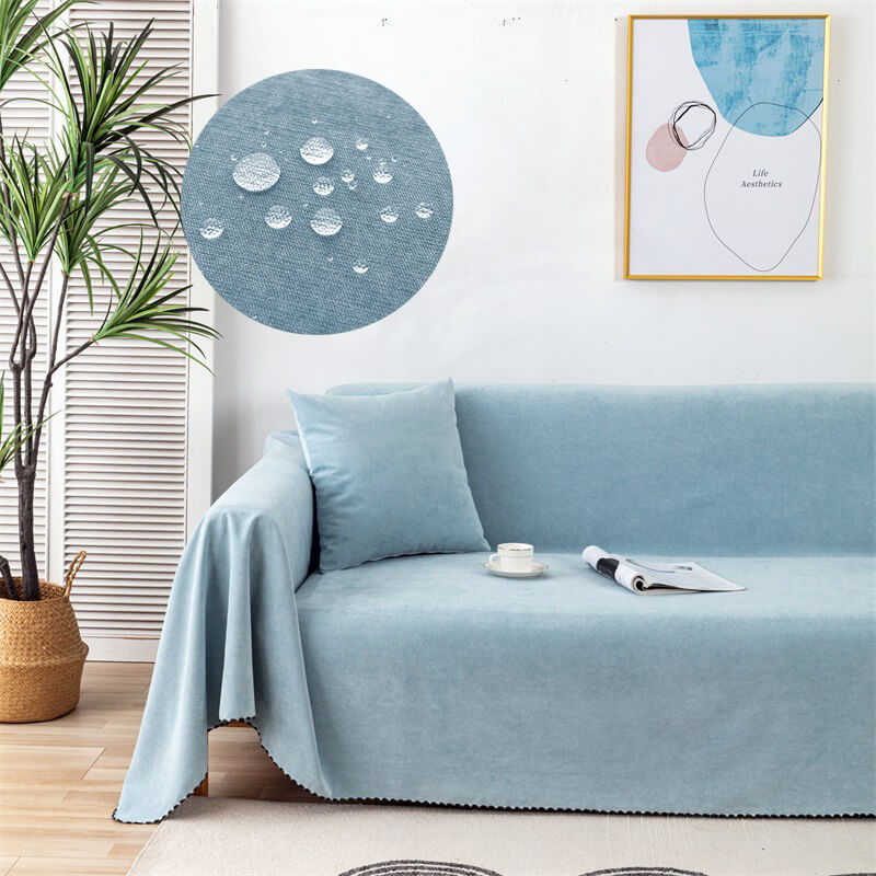 Bankhoes Antislip Beschermhoes voor Bank met Decoratieve Rand