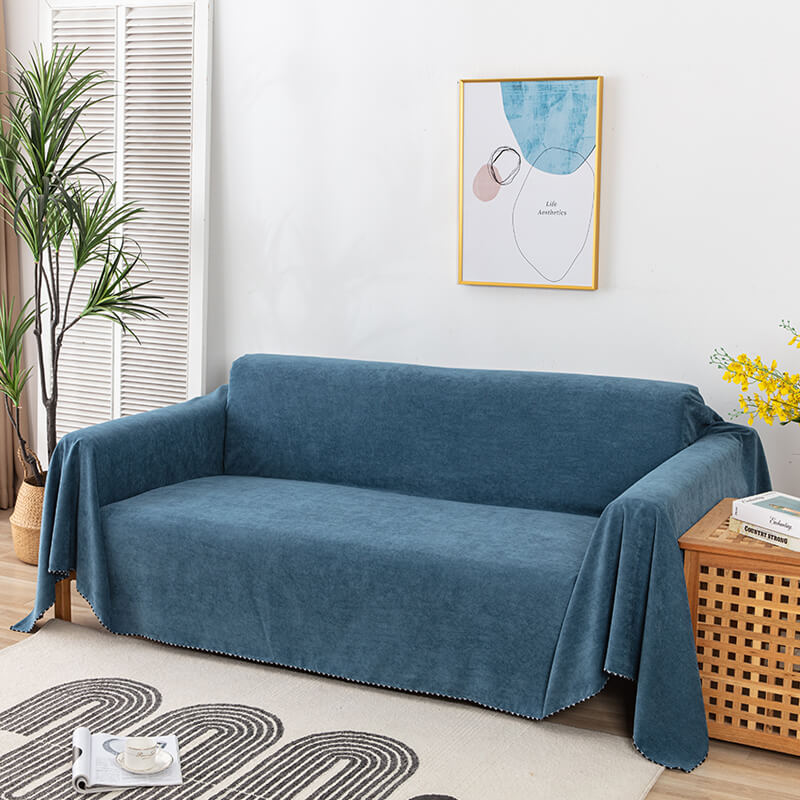 Bankhoes Antislip Beschermhoes voor Bank met Decoratieve Rand