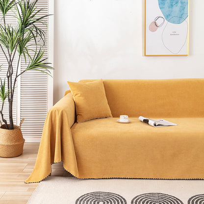 Bankhoes Antislip Beschermhoes voor Bank met Decoratieve Rand