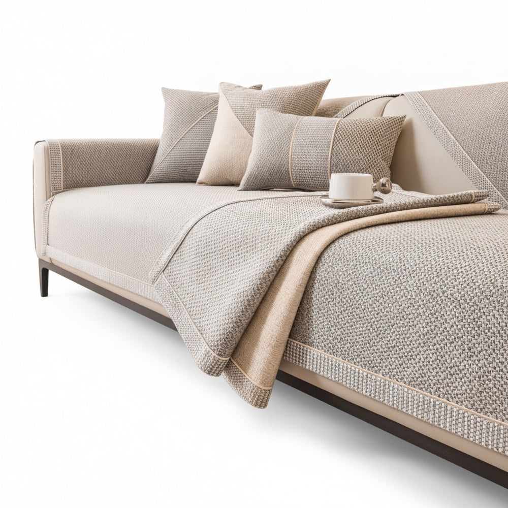 Bankhoes Antislip met Gewatteerd Oppervlak voor Bank en Fauteuil