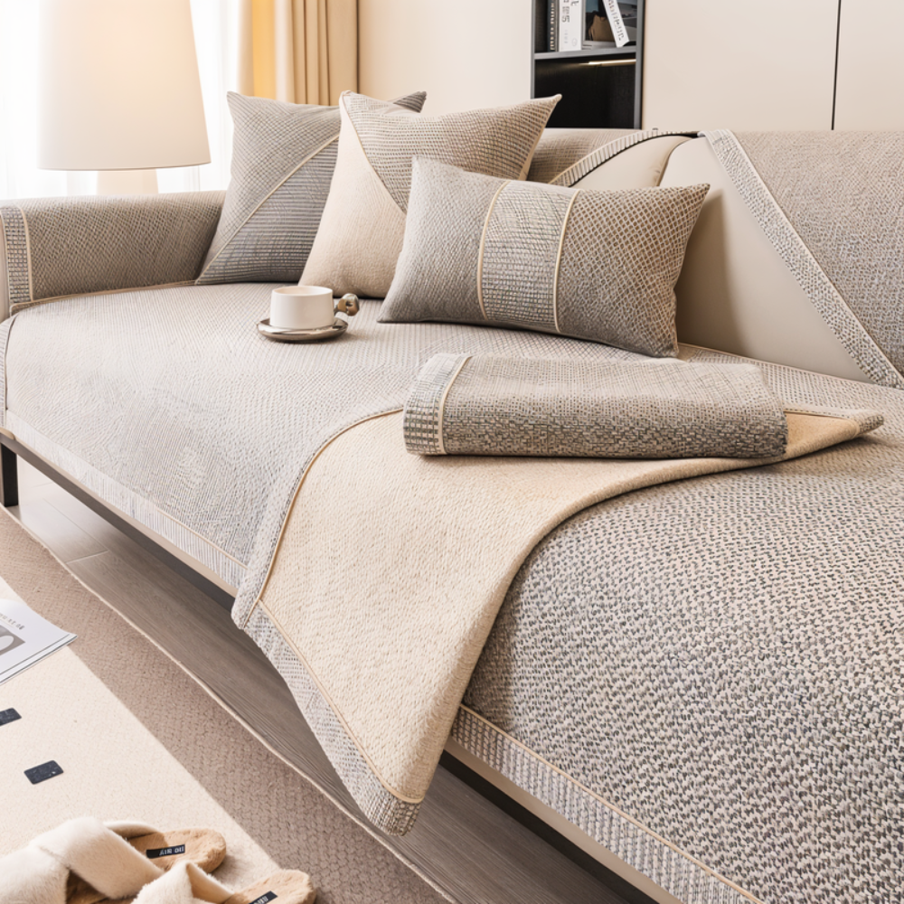 Bankhoes Antislip met Gewatteerd Oppervlak voor Bank en Fauteuil
