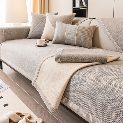 Bankhoes Antislip met Gewatteerd Oppervlak voor Bank en Fauteuil