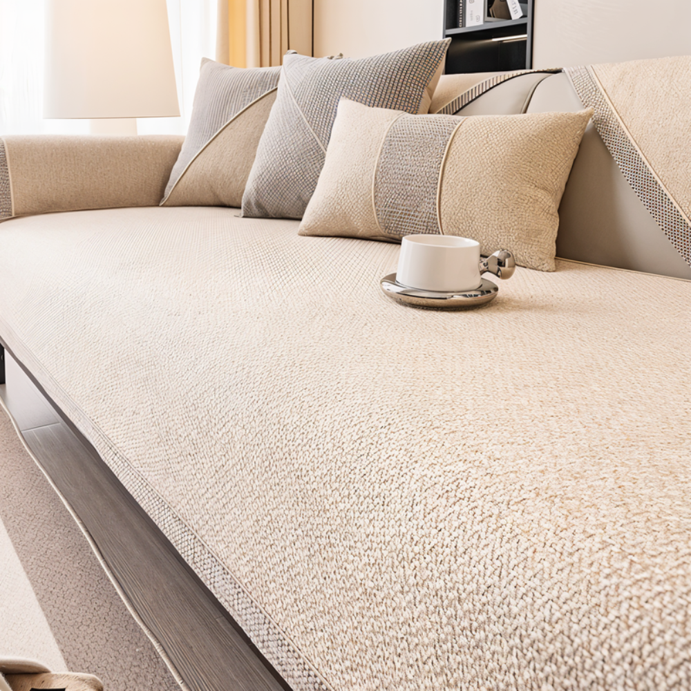 Bankhoes Antislip met Gewatteerd Oppervlak voor Bank en Fauteuil