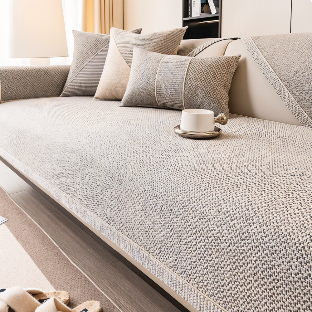Bankhoes Antislip met Gewatteerd Oppervlak voor Bank en Fauteuil