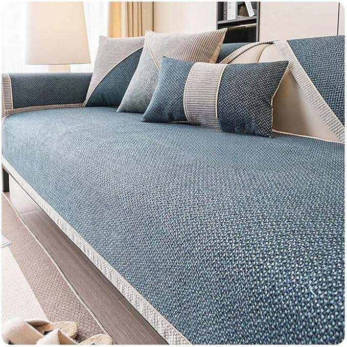 Bankhoes Antislip met Linnen Look voor Bank en Fauteuil