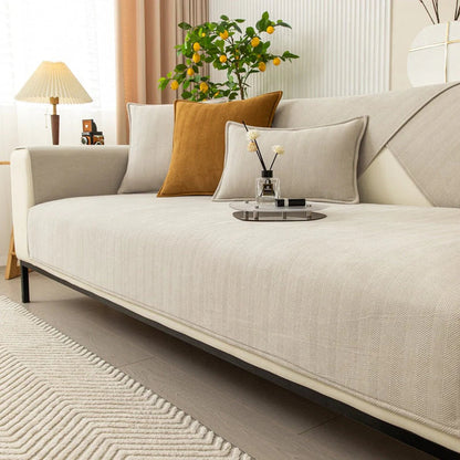 Bankhoes Antislip met Visgraatpatroon voor Tweezit en Driezit