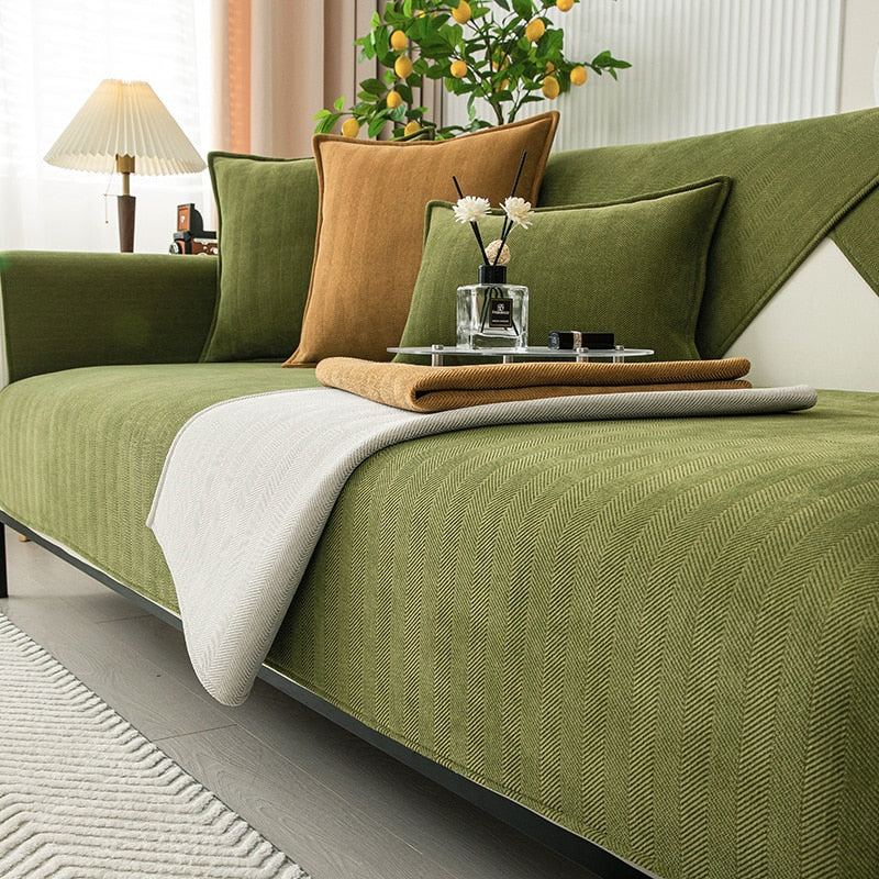 Bankhoes Antislip met Visgraatpatroon voor Tweezit en Driezit